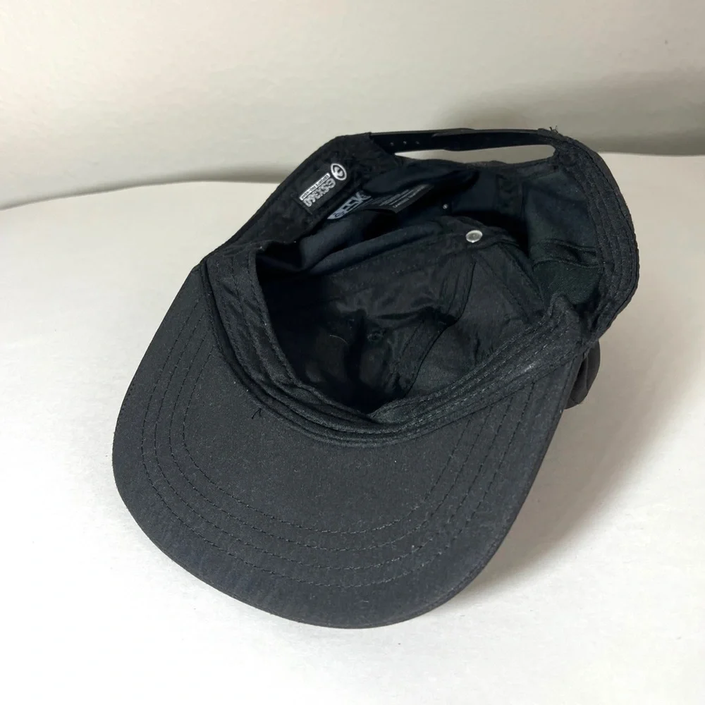 ESX 360 Gamer Gear Baseball Cap Black Hat One Size Snap Adjusts Flat Bill